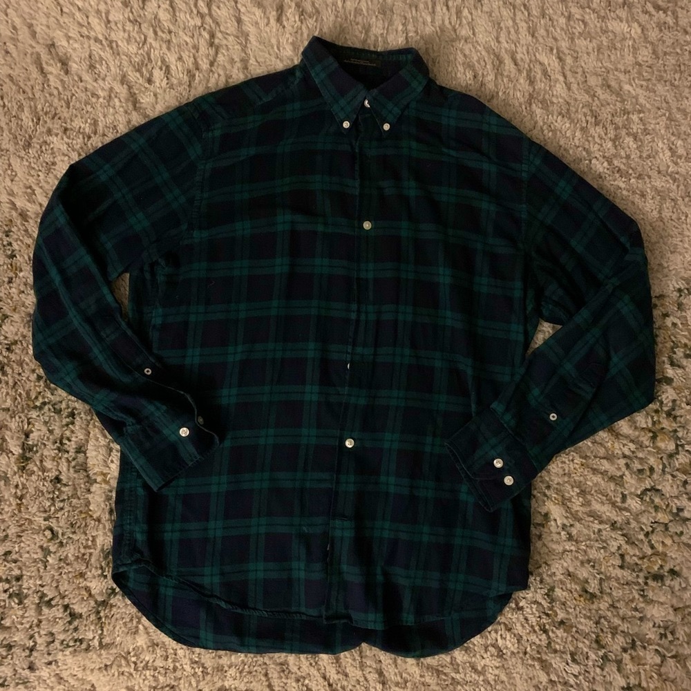 Lincs Casual Plaid Button Down US L